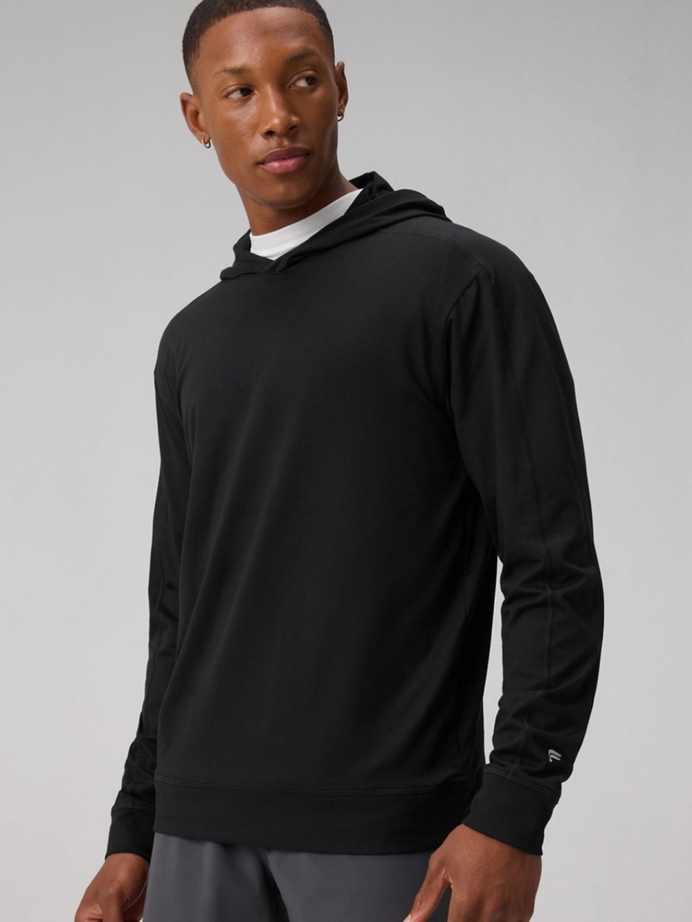 Fabletics Men's Black Cloud Jersey Hoodie NWT Size L - Picture 3 of 6